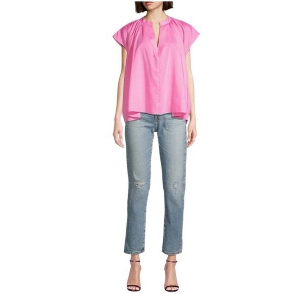 🌻NEW w/tags Anthropologie Harshman Pink Finch Blouse Size 2X - Picture 2 of 12